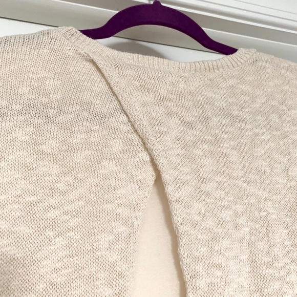 LUCKY BRAND CROCHET MIXED MEDIA PULLOVER SWEATER - Picture 6 of 8